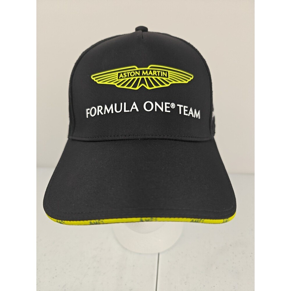 Aston Martin F1 Formula One Team Hat Black Valvoline Aramco Adjustable Bill NEW